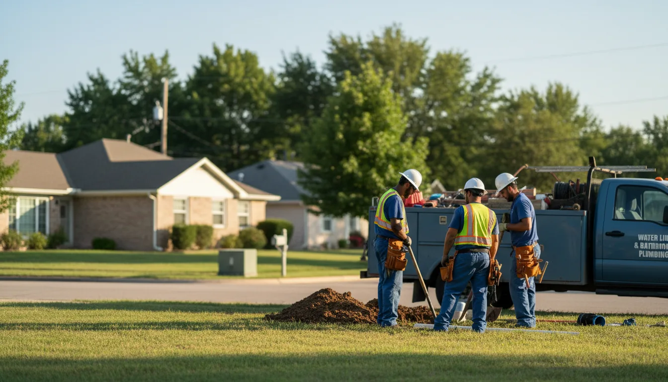 Residential water line and bathroom plumbing service in Lincroft, NJ